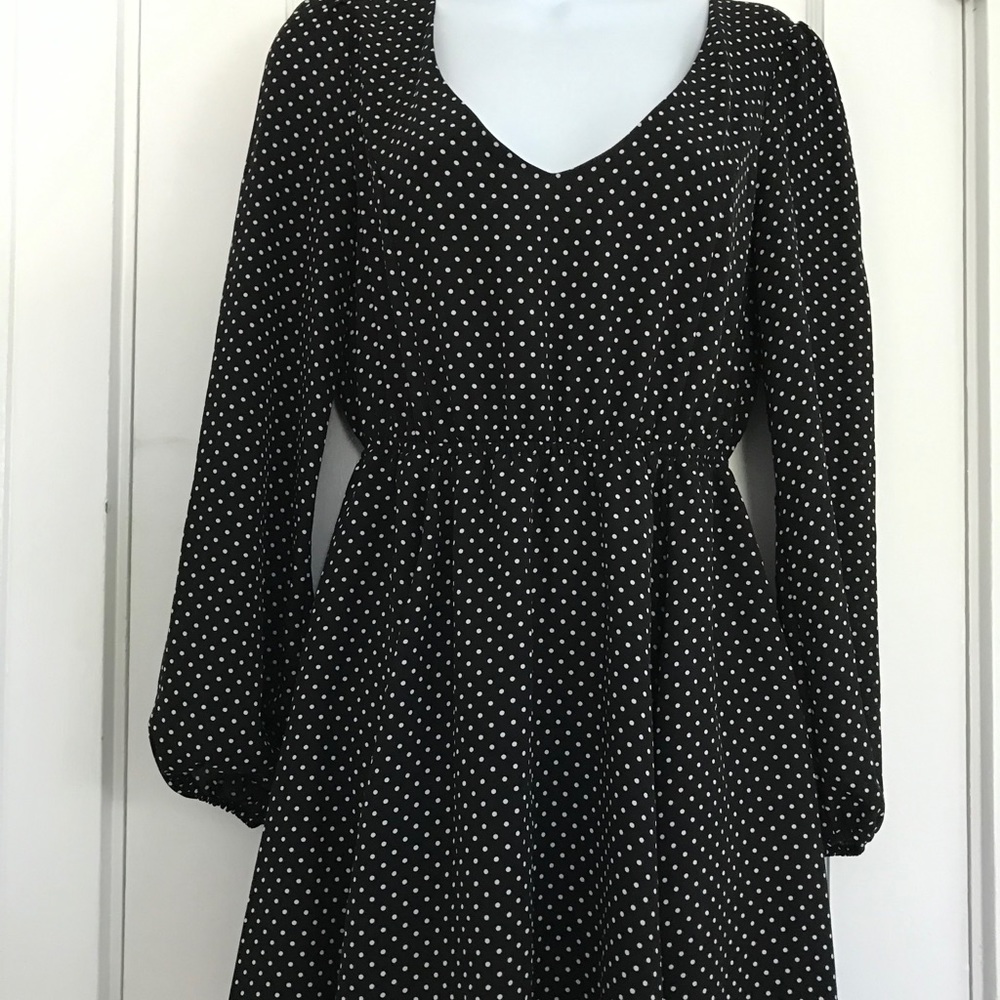 Forever 21 Mini Open Back Polka-dot Dress